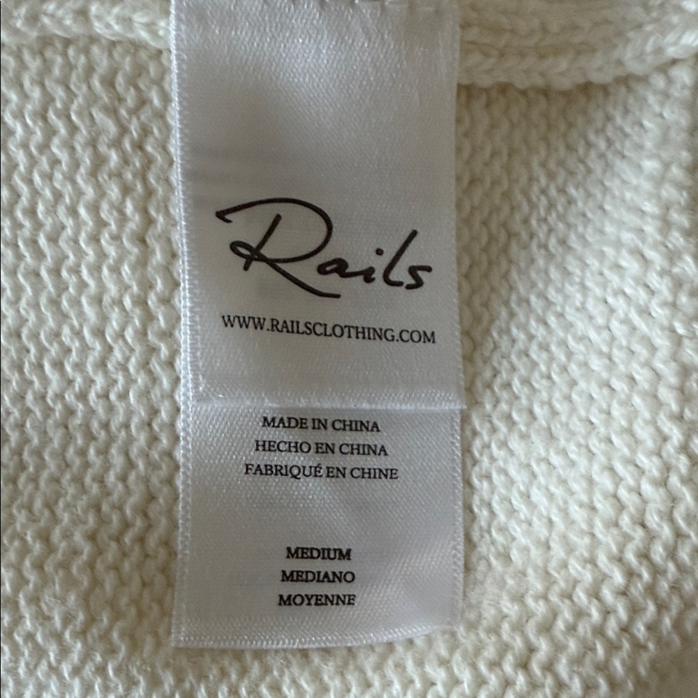 Rails Perci Star Cotton & Cashmere Intarsia Sweater Sz M - Picture 12 of 13